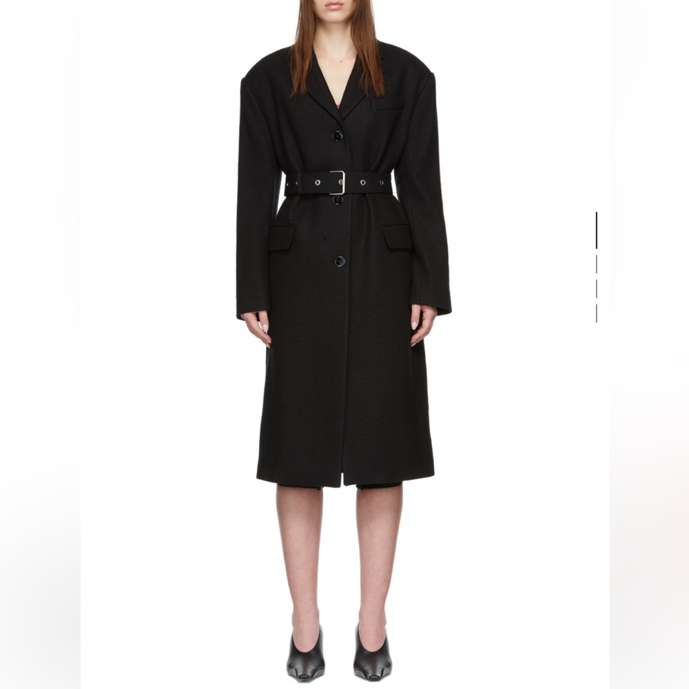 Acne Studios Ochi Stretch Belted Wool Coat